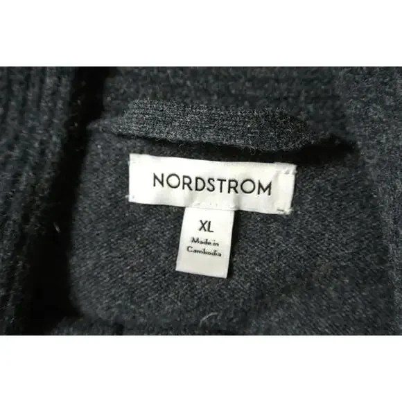 NEW, Nordstrom belted long cashmere robe in Charcoal Size XL #S8217